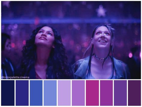 color palette Euphoria Color Pallete, Film Color Theory, Film Color Palette Colour Schemes, Color Study Photography, Film Palette Color Schemes, Color Theory In Film, Euphoria Colour Palette, Movie Color Schemes, Cinema Colour Palette