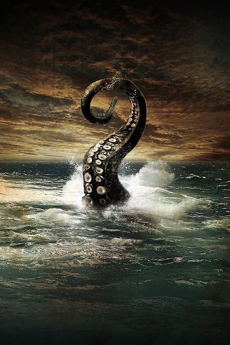 Kraken by eymur.deviantart.com on @deviantART Matte Painting, Pirate Ship Tattoos, Kraken Art, Pale Horse, Cthulhu Mythos, Over The, Ship Drawing, Dungeons And Dragons Homebrew, Mythical Creatures Art