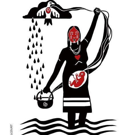 "Water is Life" by Christi Belcourt - downloads:  http://onamancollective.com/murdoch-belcourt-banner-downloads/ Sa Awareness Art, Indian Humor, Protest Banner, Activist Art, Water Is Life, Native Women, Protest Art, Standing Rock, Environmental Justice