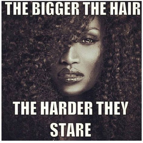 THE BIGGER THE HAIR, THE HARDER THEY STARE:  I don't understand the Complaints about the Staring of Big Natural Hair  - If you did not want Attention - on your hair.....IJS  anyway, Confidence is key to wearing Natural Hair, any style.     https://www.facebook.com/photo.php?fbid=621863277836096&set=a.404530229569403.92227.403001499722276&type=1&relevant_count=1&ref=nf Growth Pictures, Hair Growth Pictures, Natural Hair Pictures, Twisted Hair, Big Hair Dont Care, Growth Hair, Hair Quotes, Beautiful Natural Hair, Natural Hair Beauty