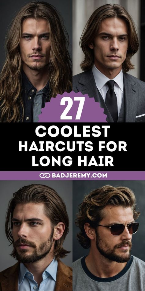 27 Stylish Long Haircut Ideas for Men: Elevate Your Look for Every Occasion – badjeremy.com Men Haircuts For Long Hair, Men’s Hair Inspo Medium, Men’s Short Long Hair, Long Hair On Men Style, Long Men's Hairstyles, Mens Long Hair Professional, One Length Mens Haircut, Long Hair Mens Cut, Mathew Mcconaughy Haircut