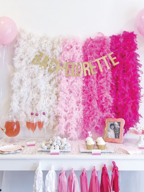 15 Easy Decorations for Your Bridal Shower or Bachelorette Party | TheKnot.com Bachelorette Diy, Barbie Bachelorette, Classy Bachelorette Party, حفل توديع العزوبية, Fiesta Shower, Bachelorette Planning, Pink Bachelorette, Pastel Cupcakes, Bachelorette Party Weekend