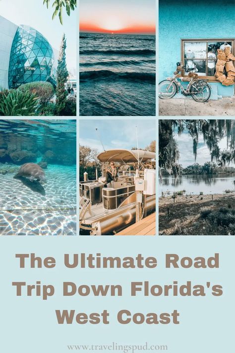 Florida Gulf Coast Road Trip, Florida Road Trip Ideas, Road Trip From Florida, West Coast Florida, Emerald Coast Florida, Florida Road Trip, Road Trip Florida, Madeira Beach Florida, Beach Road Trip