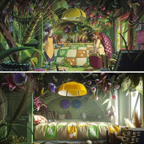 These Designers Show How Studio Ghibli Interiors Would Look Like In Real Life Studio Ghibli Films, Posters On Wall, Posters On Wall Bedroom, Deco Studio, Ghibli Artwork, Studio Ghibli Movies, Anime Room, Studio Ghibli Art, Ghibli Movies