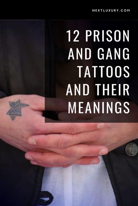 Gang Related Tattoos, Russian Prison Tattoos Meanings, Jail Tattoos Prison, Question Everything Tattoo, Jail Tattoos Ideas, Gang Signs Meanings, Gang Tattoo Ideas, Prison Tattoos Ideas, Gang Letters