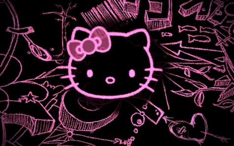 Hello Kitty Wallpaper for mobile phone, tablet, desktop computer and other devices HD and 4K wallpapers. Pink, Black, Wallpapers, Hello Kitty, Kitty Wallpaper, Hello Kitty Wallpaper, Kitty