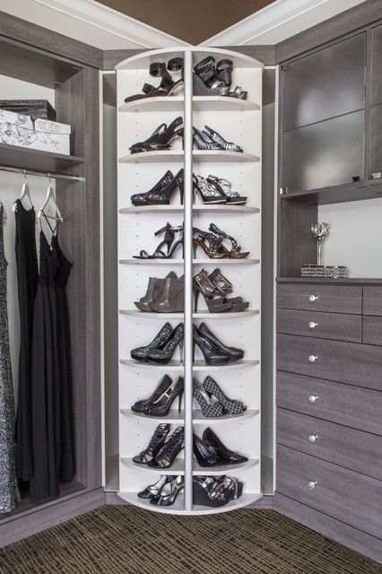 360 Organizer by Lazy Lee - Transitional - Closet - Chicago - by Closet Works | Houzz 360 Organizer, Transitional Closet, Walking Closet, Closet Design Layout, Walk In Closet Design, Bedroom Dressing, Shelf Furniture, Closet Layout, Closet Remodel