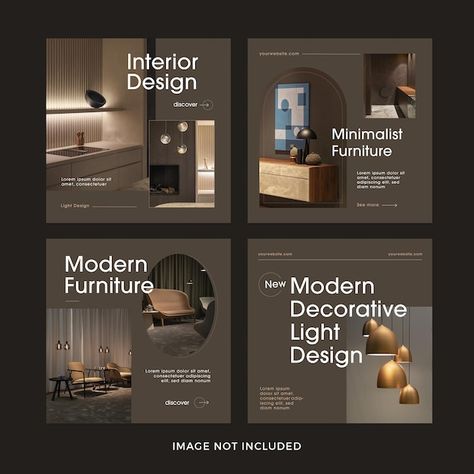 Furniture Marketing Campaign, Post Modern Furniture Design, Instagram Post Typography, Social Media Templates Design Instagram, Interior Post Design, Furniture Poster Design Advertising, Furniture Post Design, Furniture Social Media Design, Architecture Social Media