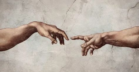 The Creation of Adam - Brave Search Finger Touching Painting, Human Painting, Art Aesthetic Wallpaper, Vintage Art Paintings, Giorgio Vasari, The Creation Of Adam, Creation Of Adam, Energy Art, Auguste Rodin