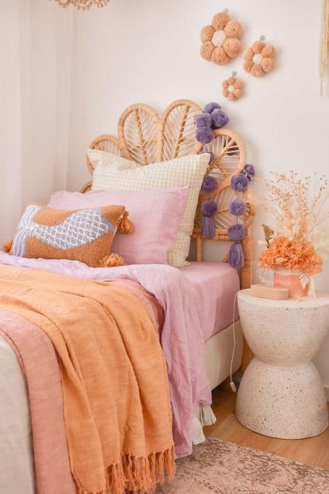 Lilac Toddler Room, Loveshack Fancy Bedroom, Jungalow Bedroom, Lilac Bedroom, Peach Bedroom, Kids Rooms Inspo, Big Girl Bedrooms, Toddler Girl Room, Boho Room