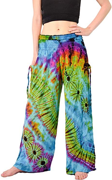 Amazon.com: Orient Trail Women's Cold Dyed Wide Leg Palazzo Yoga Tie Dye Pants: Clothing Palooza Pants, Dye Pants, Womens Palazzo Pants, Tie Dye Hippie, Tie Dye Pants, Printed Yoga Pants, Yoga Pants Outfit Flare, Hippie Pants, Wide Leg Palazzo Pants