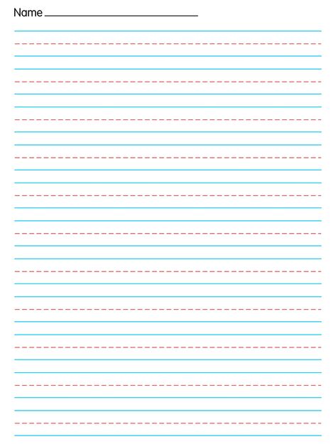 Primary Writing Paper Template Handwriting Paper Kindergarten, Primary Writing Paper, Kindergarten Writing Paper, Notebook Paper Template, Paper Template Free, Free Paper Printables, Free Writing Paper, Handwriting Sheets, Writing Paper Template