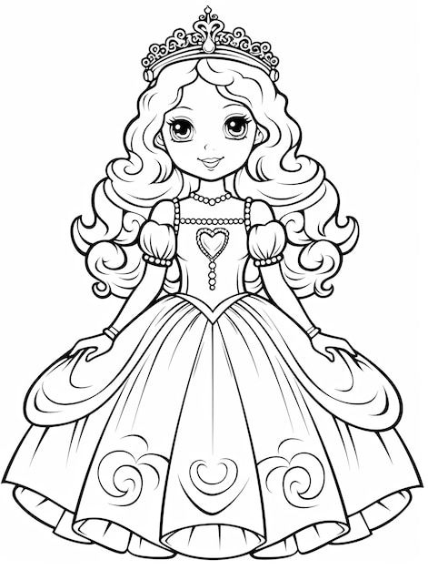 Cartoon Drawings Disney Princesses, Colouring Sheets Princess, Cartoon Princess Drawings, Princess Pictures To Color, Printable Princess Coloring Pages, Barbie Cartoon Drawing, Cute Princess Drawing, Princess For Coloring, Princess Colouring Printables