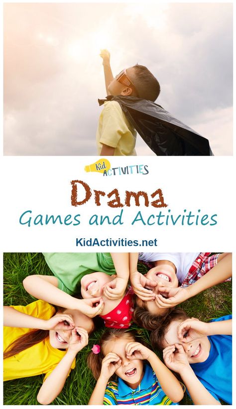 Drama games build confidence, let kids use their imagination and can serves as a foundation for theatre skills. Here are some of the most entertaining drama activities for you to try. Acting Games For Kids, Improv Games For Kids, Drama Games For Kids, Christmas Drama, Acting Games, Drama For Kids, Building Games For Kids, Theatre Games, Drama Activities