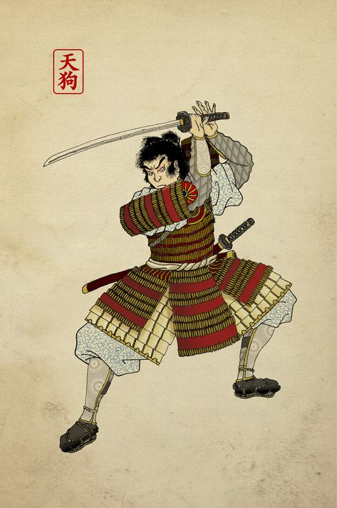 pauldrons japanese samurai | Samurai | Artwork made by me | Lorenzo Zucchini | Flickr Art Style Drawing, Japanese Art Style, Samurai Drawing, Ancient Samurai, Samurai Illustration, Japanese Art Samurai, Japanese Vintage Art, Warrior Drawing, Ancient Japanese Art