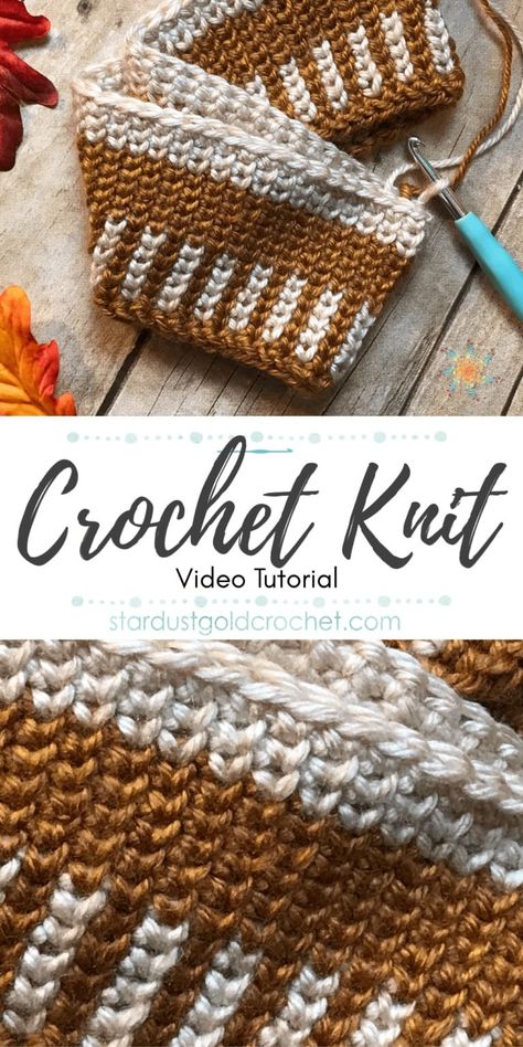 How to Crochet: Knit | Waistcoat Stitch | This is a knit-like stitch you can work graphs & fair isle patterns with ease! - Stardust Gold Crochet Waistcoat Stitch Crochet, Fair Isle Crochet Pattern, Punto Fair Isle, Fair Isle Patterns, Knit Waistcoat, Waistcoat Stitch, Change Colors In Crochet, Fair Isle Crochet, Crochet Waistcoat