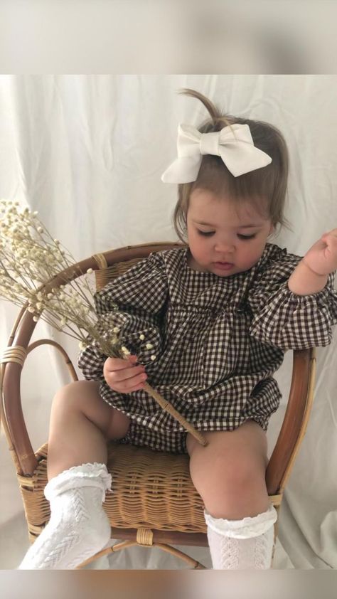 Baby girl gingham matching set with white bow on clip | Toddler fashion, Baby girl outfits summer, Cute baby girl outfits Baby Style Girl Outfits, Look Baby Girl, Cute Children Girl, Baby Girl Outfit Ideas, Baby Outfits Girl, Infant Girl Outfits, Trendy Baby Outfits, Baby Fashion Girl, Baby Girl Summer Outfits