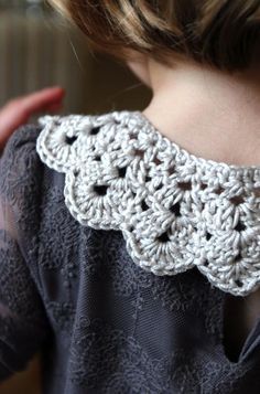 Col Crochet, Crochet Collar Pattern, Crochet Lace Collar, Crochet Collar, 자수 디자인, Chale Crochet, Collar Pattern, Rilakkuma, Love Crochet