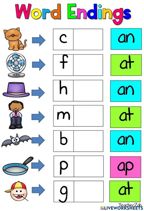 Cvc Ending Sound Worksheet, Phonetic Words Worksheets, Phonics Cvc Worksheet, Cvc For Kindergarten, Worksheet Phonics For Preschool, At Worksheets For Kindergarten, Reading Exercises For Kindergarten, Cvc Phonics Worksheets, Cvc Words For Grade 1