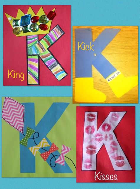 Prek Letter K Activities, Letter K Art Preschool, Letter K Crafts For Toddlers, K Is For Craft, K Crafts For Preschool, K Is For, Letter K Crafts For Preschoolers, Preschool Letter K, Letter K Activities For Preschool