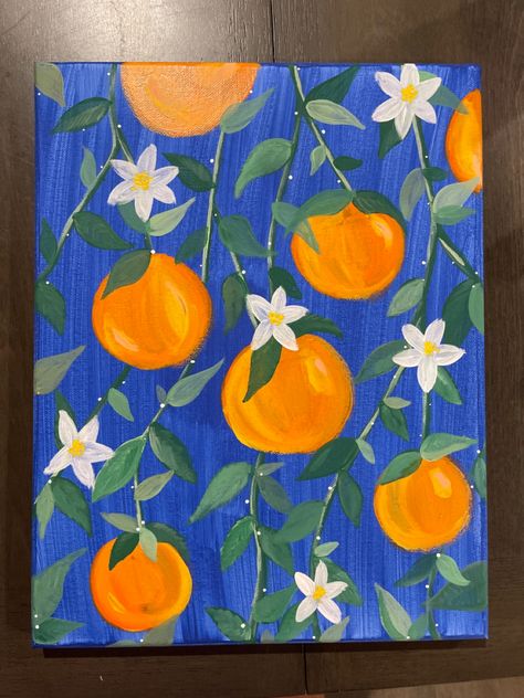 Canvas Painting Simple Ideas, Primary Color Painting Ideas, Paintinting Ideas Simple, Simple Love Painting Ideas, Nature Paintings Simple, Orange Painting Ideas On Canvas, Easy Vintage Painting Ideas, Colorful Easy Paintings, Summer Paintings Aesthetic