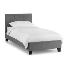 Rialto Light Grey Linen Bed 90Cm Grey Single Bed, Grey Bed Frame, Side Bed, Black Bed Linen, Cabin Bed, Linen Bed, Single Bed Frame, Grey Linen Bedding, Single Mattress