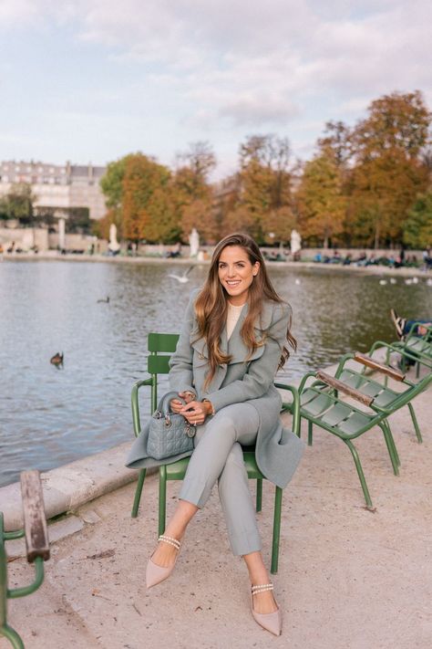Gal Meets Glam Paris For My Birthday Part 1. -Chloe Coat, Rebecca Taylor Sweater, Theory Pants, Miu Miu Flats & Dior Bag Birthday In Paris, 1 Mill, Paris Coffee, About Paris, Tuileries Garden, Look Office, Julia Berolzheimer, Gal Meets Glam, Outfits Mujer