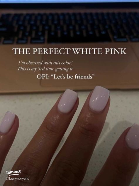 Love any shade of pink nails | Gallery posted by Lauryn Bryant | Lemon8 Milky Nails, Short Square Acrylic Nails, Work Nails, Neutral Nails, Dipped Nails, Square Acrylic Nails, Opi Nails, Classy Nails, Chic Nails