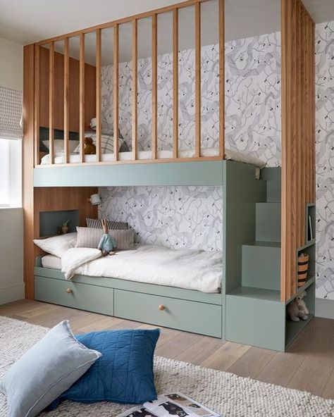 Boys Small Bedroom Ideas, Bunk Beds Small Room, Toddler Bunk Beds, Kids Bed Design, Kids Room Bed, Beds For Small Rooms, Wooden Product, Add A Room, Modern Bunk Beds