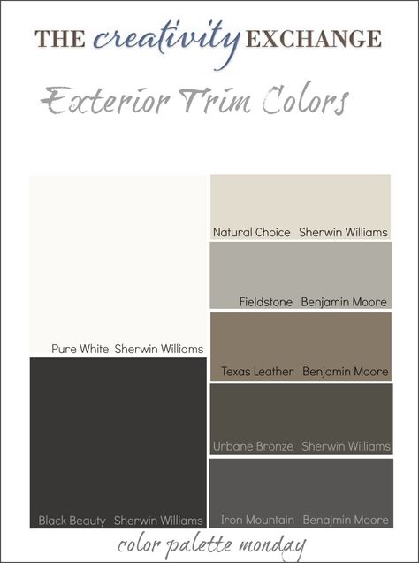 benjamin moore exterior combinations | Tips and Tricks for Choosing Exterior Trim Colors {Color Palette ... Benjamin Moore Exterior, House Paint Color Combination, Exterior House Paint Color Combinations, Color Combinations Paint, Exterior House Color, House Trim, Exterior Paint Color, Exterior Color Schemes, Pintura Exterior