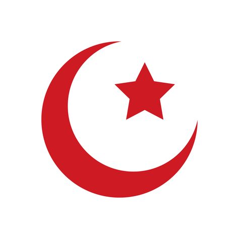 Islam Symbol, Crescent Moon And Star, Cresent Moon, Moon And Star, Crescent Moon, Quilt Inspiration, Stars And Moon, Crescent, Vector Art