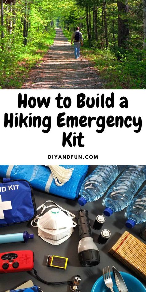 How to Build a Hiking Emergency Kit, especially for family outings, the items that should be packed and brought while hiking. alt= Emergency Kit For Hiking, Hiking Emergency Kit, Hiking Kit, Mini Emergency Kit, Hiking Checklist, Backpacking Outfits, Personal Hygiene Items, Safety Checklist, Survival Bag