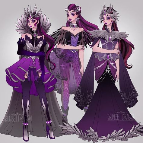 Sunset Dragon, Raven Queen, Personajes Monster High, Monster High Art, Fantasias Halloween, Ever After High, High Art, Fashion Images, Fantasy Clothing