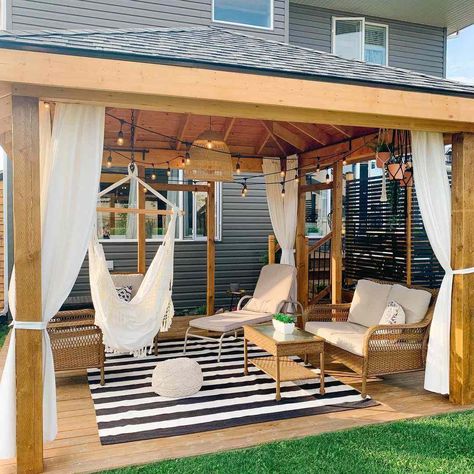 Gazebo Lighting, Outdoor Lighting Design, Best Outdoor Lighting, Wooden Gazebo, Pool Landscape Design, Backyard Gazebo, Outdoor Gazebos, Front House Landscaping, Backyard Lighting