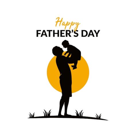 Logo happy father's day silhouette | Premium Vector #Freepik #vector #dad #fathers-day #father #fathers-day-dad Message For Father, Fathers Day Post, Happy Fathers Day Greetings, Poetry Wallpaper, Fathers Day Messages, Fathers Day Banner, Pinterest Download, Fathers Day Images, Fathers Day Poster