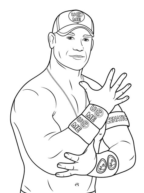 John Cena Coloring Pages for All Students | Educative Printable Wwe Coloring Pages, Coloring Birthday Cards, Turkey Coloring, Mindfulness Coloring, Sports Coloring Pages, Famous Painters, Mindfulness Colouring, Spiderman Coloring, Coloring Activities