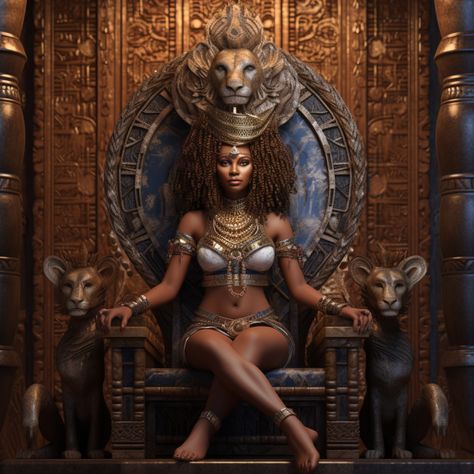 Queen Of The Jungle Queen Of The Jungle Photoshoot, Queen Wall Art, Queen Of The Jungle, Divine Femininity, Jungle Queen, Afrofuturism Art, Birthday Picture, Black Royalty, King Photo