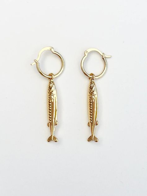 Anchovy Earrings - Gold – Lisa Says Gah Lisa Says Gah Aesthetic, Lisa Says Gah, Funky Earrings, Jewellery Inspiration, Dope Jewelry, Jewelry Lookbook, Funky Jewelry, Jewelry Inspo, Dream Jewelry