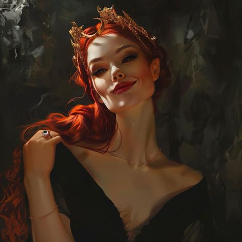 Nerdy Book Art (@nerdy_book_art) • Photos et vidéos Instagram Red Haired Woman Character Design, Red Hair Fanart, Red Head Art, Red Hair Princess, Elven Woman, Fae Art, Redhead Art, Red Fairy, Painting Of A Woman