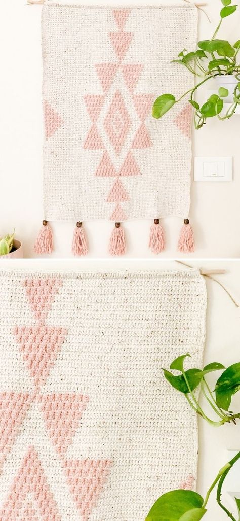 Abstract Yarn Art, Diy Crochet Wall Hanging, Crochet Studio, Boho Crochet Patterns, Crochet Wall Art, Hanger Crafts, Crochet Rug Patterns, Handmade Wall Decor, Crochet Wall Hangings