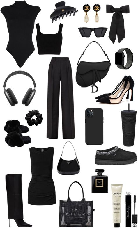 #goth #cleangirl #cleanaesthetic #cleangirlaesthetic #aesthetic #outfits #inspo #gothicfashion. Discover outfit ideas for everyday made with the shoplook outfit maker. How to wear ideas for Iphone 12 Pro Max and Coco Noir - Cologne Goth Clean Girl Aesthetic, Clean Girl Goth, Clean Goth Outfits, Clean Goth Aesthetic, Clean Goth, Black Capsule Wardrobe, Clean Girl Outfit, Outrageous Fashion, Dark Outfits