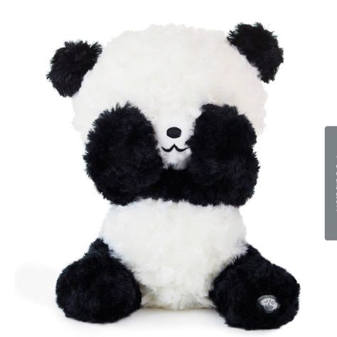 Hallmark Peek A Boo Panda Stuffed Animal With Sound And Motion 9” Delight Your Little One With This Adorable Stuffed Animal. With A Press Of A Button On His Foot, This Fun Panda Plush Moves And Plays A Fun Peek-A-Boo Game. Panda Covers And Uncovers Its Eyes To Five Sets Of Cute Peek-A-Boo Phrases. Perfect Gift For Birthday, Holiday Or Just Because For The Little Cub In Your Life. Animated Panda Stuffed Animal Is Made Of Soft Plush Fabric. Press The Button To Start A Cuddly Peek-A-Boo Game With T Pandas, Cute Fluffy Stuffed Animals, Cute Panda Plush, Black And White Stuffed Animals, Panda Plushies, Fluffy Stuffed Animals, Panda Stuffed Animal, Panda Stuff, Panda Plush