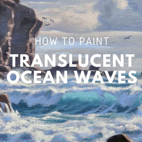 Tela, How To Paint Waves Acrylic, How To Paint Water With Acrylic, Landscape Paintings Ideas, Ocean Painting Tutorial, How To Paint Waves, Seascape Paintings Acrylic, Ocean Landscape Painting, Ocean Waves Painting