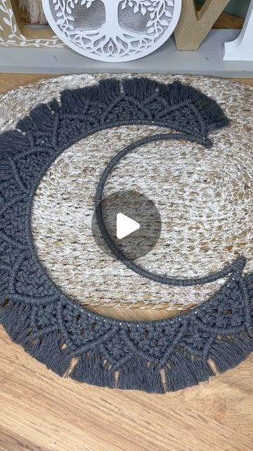 Caroline Fleming on Instagram: "Macrame Moon Tutorial 

I used 72 x 50cm of 3mm cotton cord to make this macrame moon 
#macramemoon #macramemoontutorial #macramedecor #macramehome #macramehomedecor #macramemooncreations" Home Crafts, Macramé, Moon Tutorial, Caroline Fleming, Macrame Moon, Macrame Home Decor, Macrame Decor, Cotton Cord, Macrame