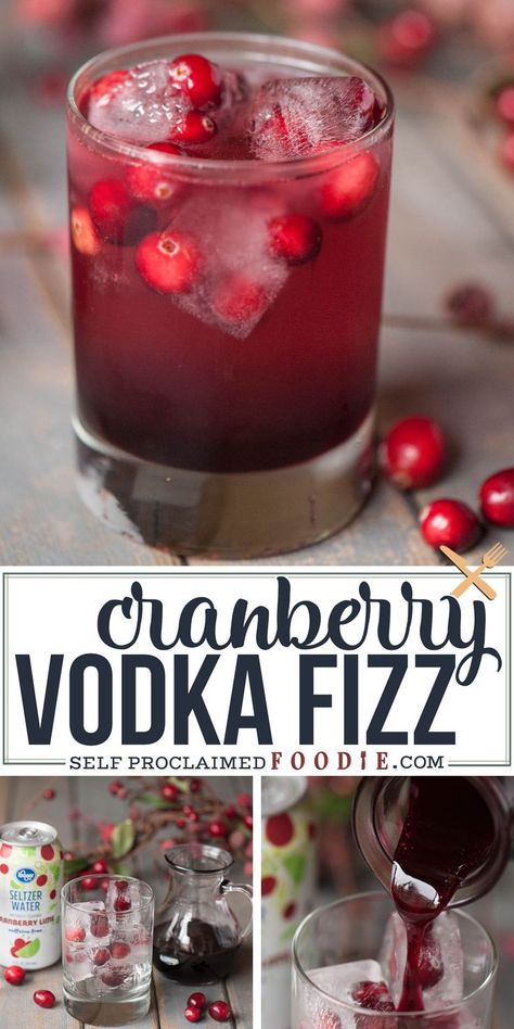 Margaritas, Weihnachtlicher Cocktail, Drink Recipes Easy, Cranberry Fizz, Cranberry Drinks, Fizz Cocktail, Cranberry Vodka, Cranberry Cocktail, Easy Drink Recipes
