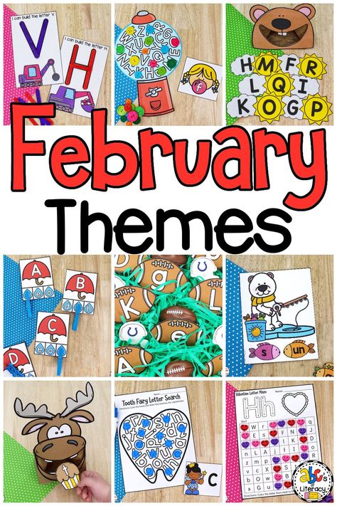 Are you looking for resources for your February lesson plans? Check out these February Preschool Themes! These activities for the holidays & special days in February will make learning fun for your young students. Click on the link to learn more! https://abcsofliteracy.com/february-preschool-themes/ February Program Ideas, February Lesson Plan Themes, February Themes For Kindergarten, February Themes For School, February Songs For Preschool, February Toddler Lesson Plans, February Daycare Themes, February Preschool Themes Lesson Plans, February Kindergarten Activities