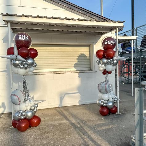 Killeen High Baseball Parent and Senior Night!⚾️🦘 💫 Crazy Column Balloons 💫 Accent Clusters w/ Foil Balloon + Vinyl Message us to see how we can make your next event ‘pop’!🎈 ••• #ballooncolumns #balloons #balloondecor #kisd #killeenhigh #eventdecor #graduationdecor #graduationparty #highschoolgraduation #balloonstyling #wildrosepartyco #wildrosepartycoballoons Senior Night Balloons, Ballon Column, Dance Camp, Senior Night, Rose Party, Balloon Columns, Graduation Decorations, Wild Roses, Foil Balloons