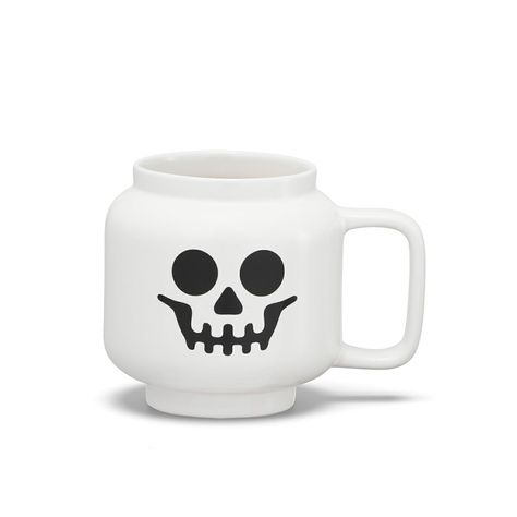 Weird Mugs, Cool Cups, Coffee Mug Designs, Skeleton Face, Spooky Skeleton, Yellow Mugs, Funny Cups, Birthday Inspo, House Aesthetic