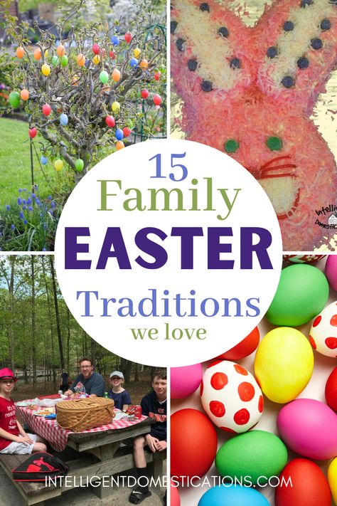 15 Easter Traditions you can start with your family this year. Some are faith based and others are more fun ideas to do with the whole family. Welcome Spring by celebrating Easter with one or all of these fun Easter activities for the family. #easter Easter Family Party Ideas, Celebrating Easter With Family, Easter Day Activities Families, Easter At Home Ideas, Easter Activities Ideas, Easter Bunny Traditions For Kids, Fun Easter Games To Play With Family, Kids Easter Traditions, Things To Do On Easter Families Fun