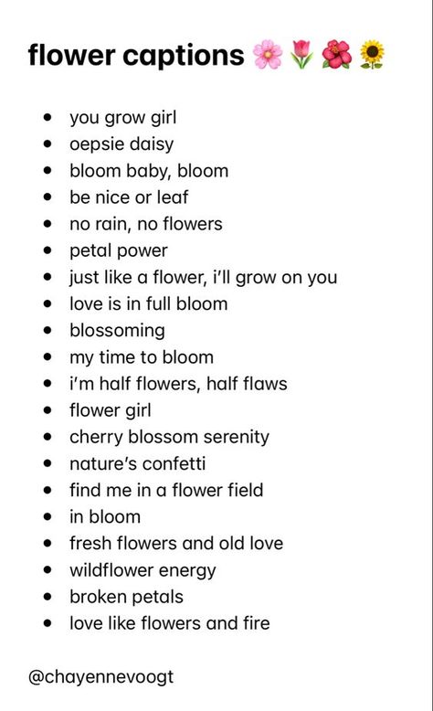 flower captions Flower Story Caption, Captions For Instagram Flower Post, Caption For Flower Bouquet, Instagram Caption For Flowers, Blooming Captions Instagram, Caption With Flower Pic, Short Sweet Insta Captions, Flowers Related Captions, Captions For Instagram With Flowers